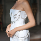 Girlhomeshops-Schwarz/weiß/grün Fashion Satin Exquisite Perlen Kurzes Homecoming-Kleid Geburtstagspartykleid gh5388
