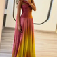 girlhomeshops – Rosa Gelb Vogue Farbverlauf Langes Chiffon-Ballkleid Hochzeitsgast-Partykleid gh5569