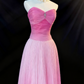 girlhomeshops - Robe bustier rose dégradé à manches longues et sans organza gh5822