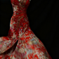 girlhomeshops-Rotes, florales, exquisites, langes Ballkleid mit Schleppe, Abendkleid gh5824