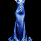 girlhomeshops-Exquisite Blue Cross - Back Rhinestone Evening Dress gh5847