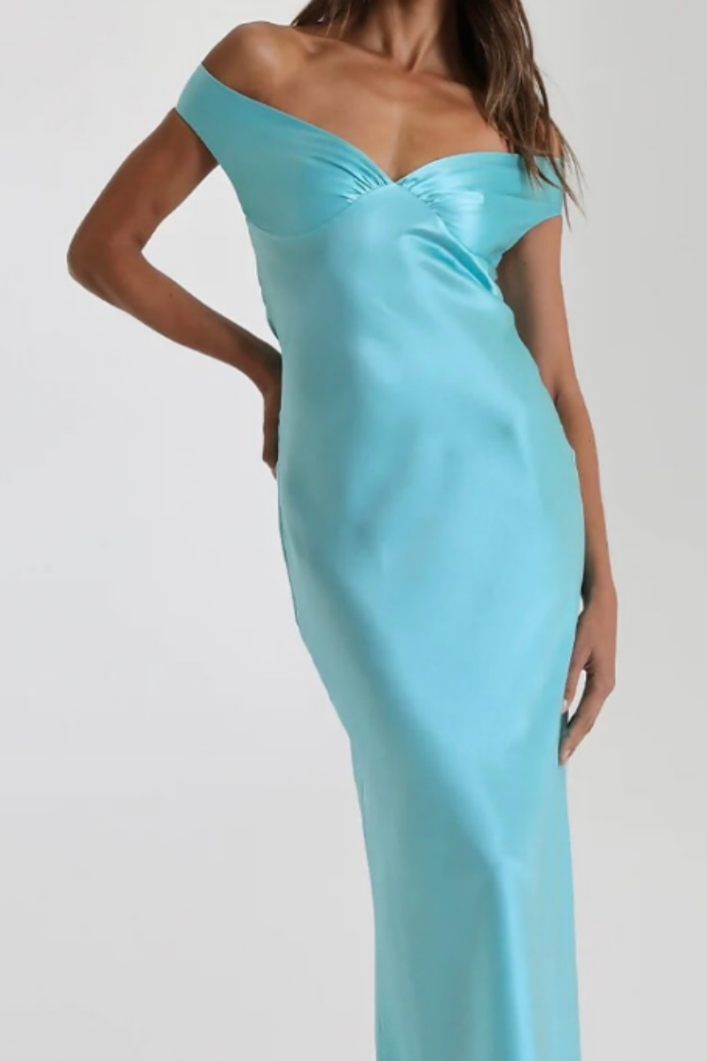 girlhomeshops-Simplicity Stilvolles, elegantes, langes, schmales Satin-Abschlussballkleid, Ballkleid gh5862