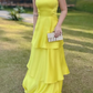 girlhomeshops-Gelb, modisch, lang, Satin, Ballkleid, schlichtes Abschlusskleid, Businesskleid, formelles Kleid, gh5863