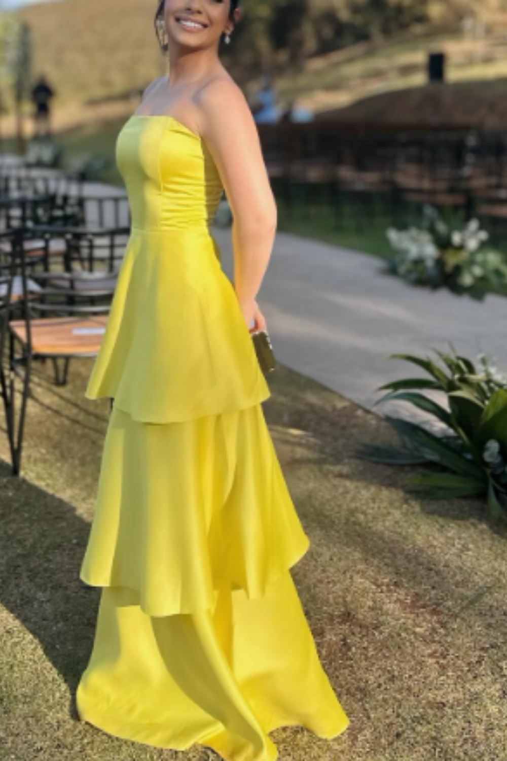 girlhomeshops-Gelb, modisch, lang, Satin, Ballkleid, schlichtes Abschlusskleid, Businesskleid, formelles Kleid, gh5863