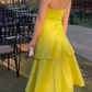 girlhomeshops-Gelb, modisch, lang, Satin, Ballkleid, schlichtes Abschlusskleid, Businesskleid, formelles Kleid, gh5863