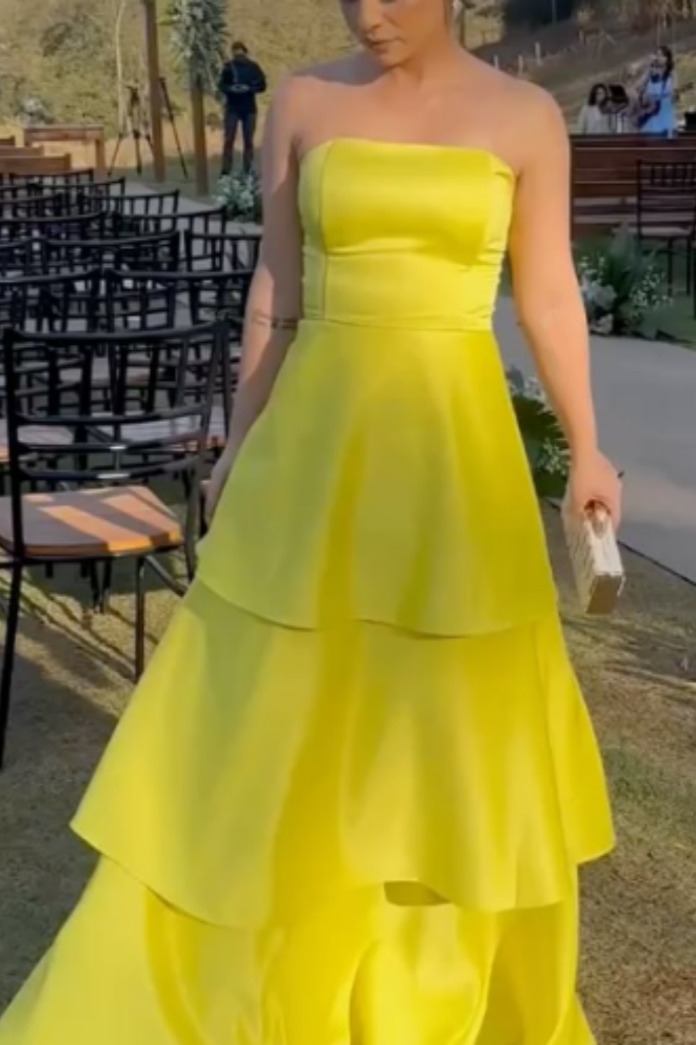 girlhomeshops-Gelb, modisch, lang, Satin, Ballkleid, schlichtes Abschlusskleid, Businesskleid, formelles Kleid, gh5863