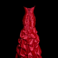 girlhomeshops-Prom Highlight Style Rot Satin Strass Trägerlos Bodenlang Ballkleid gh5880