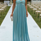 girlhomeshops-Blaues Tube-Top, modisch, elegant, lang, für Hochzeitsgäste, Partykleid, gh5924