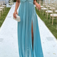 girlhomeshops-Blaues Tube-Top, modisch, elegant, lang, für Hochzeitsgäste, Partykleid, gh5924