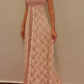 girlhomeshops-Pink short-sleeved lace retro elegant long prom dress gh5758