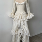 Vintage long-sleeved delicate lace wedding dress gh6848