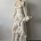Vintage long-sleeved delicate lace wedding dress gh6848