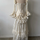 Vintage long-sleeved delicate lace wedding dress gh6848