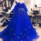 Crystals Princess Dress Blue Prom Dress  gh951