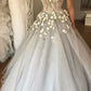 Ballkleid Spaghettiträger Quinceanera Kleider mit handgemachten Blumen Tüll gh2069