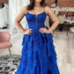 Straps Tiered A-Line Prom Dress with Sequins gh2773