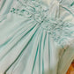 Mint Green vintage fashion one shoulder floral long chiffon prom dress evening dress Bridesmaids Dresses gh4432