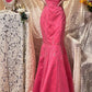 Pink Beaded Floral Elegant Long Satin Ball Gown Evening Dress Party Dress Bridesmaid Dresses gh4465