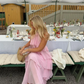 Rosa Neckholder-Mode Neckholder Rüschen Tiered Rüschen lange Chiffon Tüll Ballkleid Abendkleid Partykleid gh3100