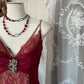 Robe de soirée longue rouge rétro sexy sirène bretelles spaghetti exquise en dentelle robe de bal robe de soirée gh3177