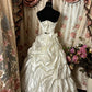 Robe de soirée longue en satin ivoire élégante et exquise avec appliques gh3201