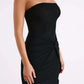 Robe de soirée longue noire brillante, élégante, à épaules dénudées, à paillettes, coupe ajustée, longueur au sol, robe de bal, robe de soirée gh3474