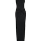 Robe de soirée longue noire brillante, élégante, à épaules dénudées, à paillettes, coupe ajustée, longueur au sol, robe de bal, robe de soirée gh3474