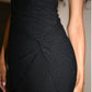 Robe de soirée longue noire brillante, élégante, à épaules dénudées, à paillettes, coupe ajustée, longueur au sol, robe de bal, robe de soirée gh3474