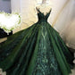 Robe de soirée longue en tulle pailleté, verte, rétro, brillante, épaules dénudées, robe de bal, robe de soirée, robe de remise de diplôme, robe de cérémonie pour adultes, gh3610