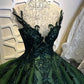 Robe de soirée longue en tulle pailleté, verte, rétro, brillante, épaules dénudées, robe de bal, robe de soirée, robe de remise de diplôme, robe de cérémonie pour adultes, gh3610
