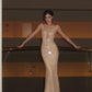 Shiny, simple, elegant long gown gh6810