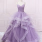 Green/blue long shiny elegant spaghetti straps long ruffled organza ball gown evening dress quinceanera dress gh903