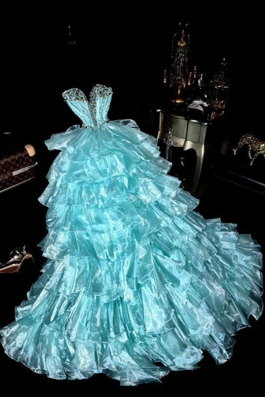 Robe de soirée longue bleue, magnifique et brillante, idéale pour une remise de diplômes (gh6814)