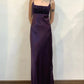 Purple Vintage Elegant Floral Spaghetti Strap Long Satin Ball Gown Evening Dress Birthday Party Dress Prom Dress gh3930