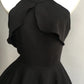 girlhomeshops - Robe de soirée noire simple sans bretelles en mousseline gh5739