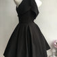 girlhomeshops - Robe de soirée noire simple sans bretelles en mousseline gh5739