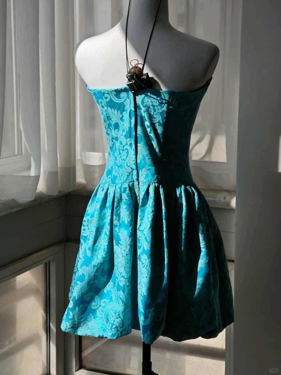 Pfauenblaues kurzes Homecoming-Kleid, Ballkleid, Abendkleid, gh4337