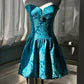 Pfauenblaues kurzes Homecoming-Kleid, Ballkleid, Abendkleid, gh4337
