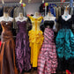 Bronze Gold Beaded Unique Fashion Retro Elegant Exquisite Long Prom Dress Evening Gown gh4215