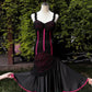 Black Pink Lace Fashion Retro Elegant Exquisite Heart Shape Neck Long Tulle Sexy Prom Dress Evening Dress Party Dress gh4143