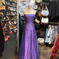 Purple Shiny Backless Exquisite Elegant Long Tulle Evening Dress Birthday Party Dress Prom Dress gh4283