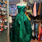 Green Vintage Elegant Sweetheart Neck Long Satin Ball Gown Evening Dress Party Dress gh4137