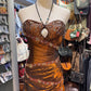 Bronze Gold Beaded Unique Fashion Retro Elegant Exquisite Long Prom Dress Evening Gown gh4215