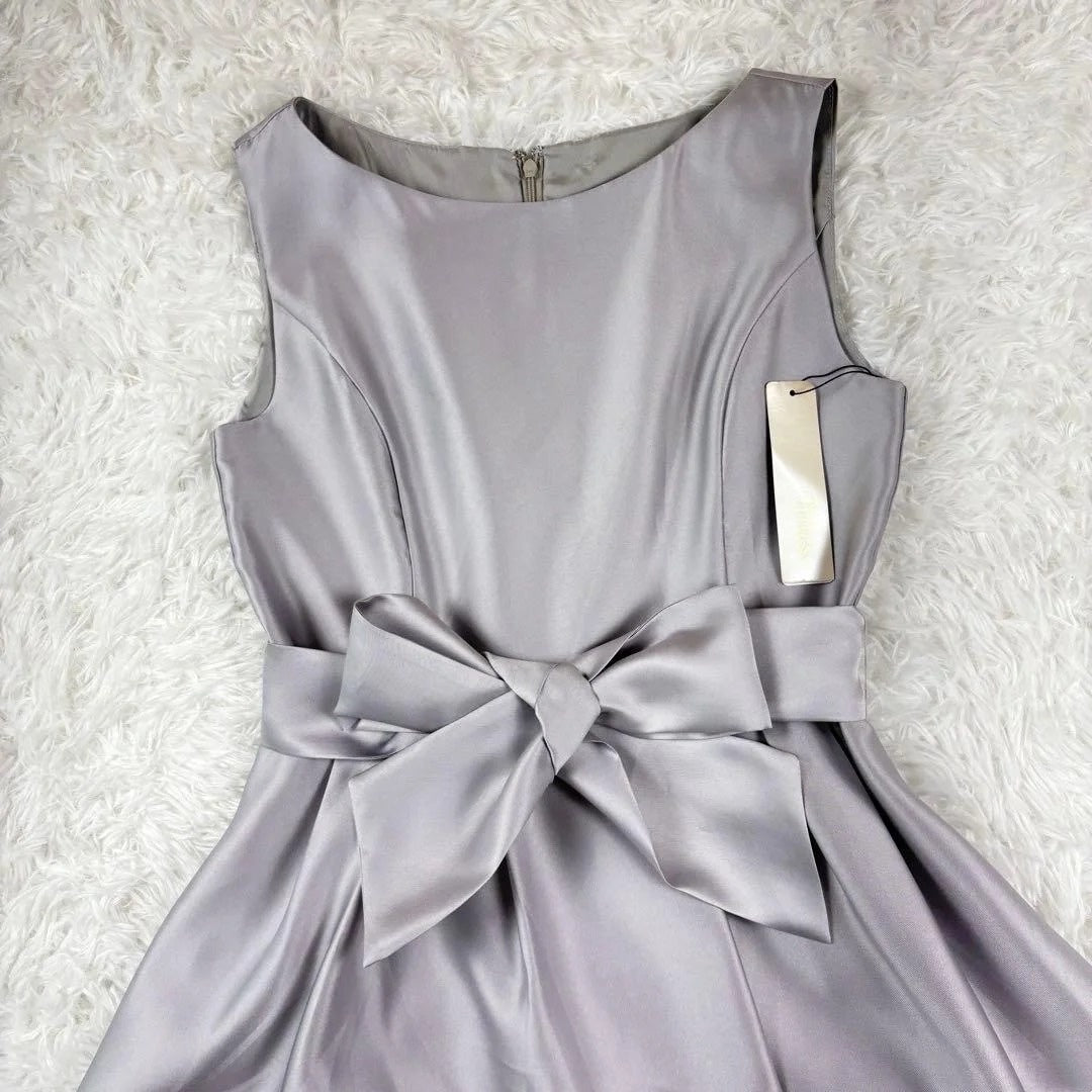 Elegantes, asymmetrisches, knielanges Abendkleid aus Satin und Spitze mit Schleife in der Taille – figurbetontes Kleid für Brautjungfern, Begleitung und kleinere Dinner-Veranstaltungen gh6491