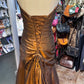 Bronze Gold Beaded Unique Fashion Retro Elegant Exquisite Long Prom Dress Evening Gown gh4215