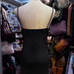 Black Retro Dress Exquisite Floral Long Chiffon Dress gh6761