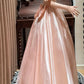 girlhomeshops-Pink Exquisite Beaded Long Satin Princess Formal Prom Dress Graduation Dress Evening Dress gh5975