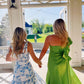Blue floral elegant long formal evening gown sleeveless slit dress party dress gh3010
