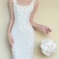 girlhomeshops - Robe de bal blanche élégante et délicate en satin perlé gh6233