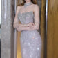 Girlhomeshops-Light Purple Fashion Beading Elegant Long Mermaid Slim Tulle Ball Gown Evening Dress gh5075